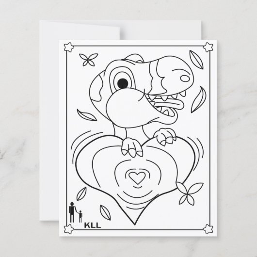 愛するDinasourカラーリングページ (正面)