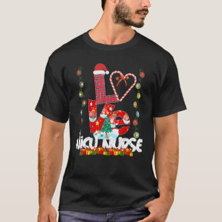 愛するNICU看護師サンタ帽子キャンディクリスマスパジャマ Tシャツ