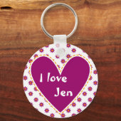 「愛す」カスタマイズる キーホルダー (正面)