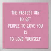 愛せよ感動的やる気を起こさせる引用文 ポスター (正面)