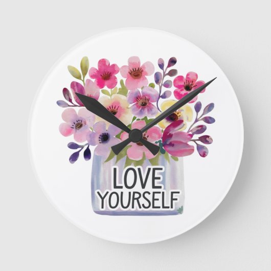 愛せよ ラウンド壁時計 (正面)