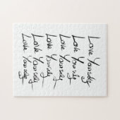 愛せよ！書やる気を起こさせる道引用文 ジグソーパズル (横)