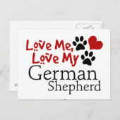 愛せよ、私のドイツの羊飼いを愛せよ ポストカード (正面/裏面)