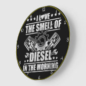 愛その朝のディーゼルの香り ラージ壁時計 (傾斜)