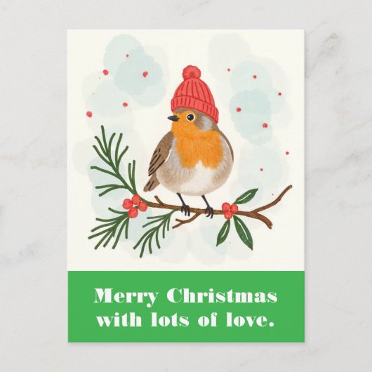 愛たっぷりのメリークリスマス。 ポストカード (正面)
