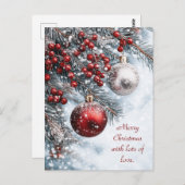 愛たっぷりのメリークリスマス。 ポストカード (正面/裏面)