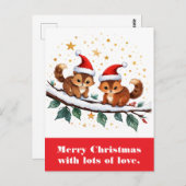 愛たっぷりのメリークリスマス。 ポストカード (正面/裏面)