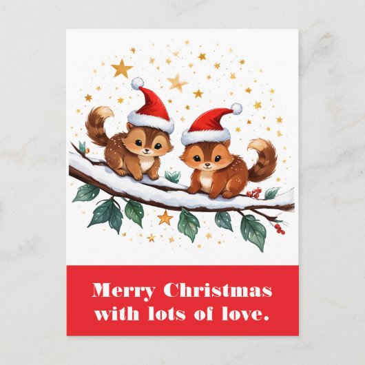 愛たっぷりのメリークリスマス。 ポストカード (正面)