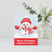 愛たっぷりのメリークリスマス。 ポストカード (スタンド正面)