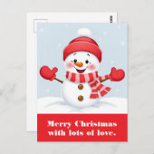 愛たっぷりのメリークリスマス。 ポストカード (正面/裏面)