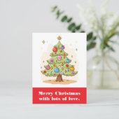 愛たっぷりのメリークリスマス。 ポストカード (スタンド正面)