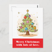 愛たっぷりのメリークリスマス。 ポストカード (正面/裏面)