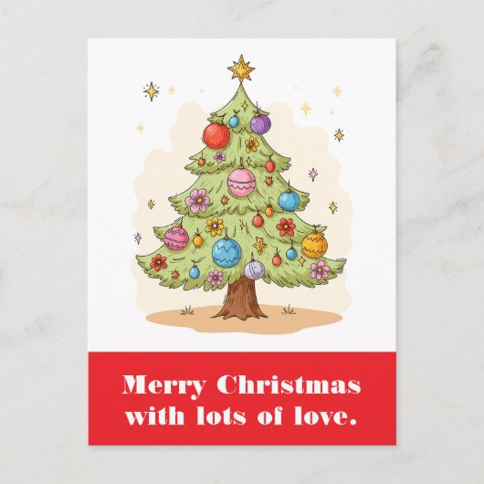 愛たっぷりのメリークリスマス。 ポストカード (正面)