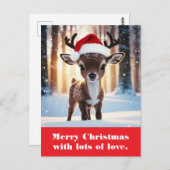 愛たっぷりのメリークリスマス。 ポストカード (正面/裏面)