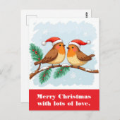 愛たっぷりのメリークリスマス。 ポストカード (正面/裏面)