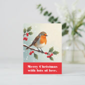 愛たっぷりのメリークリスマス。 ポストカード (スタンド正面)