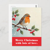 愛たっぷりのメリークリスマス。 ポストカード (正面/裏面)