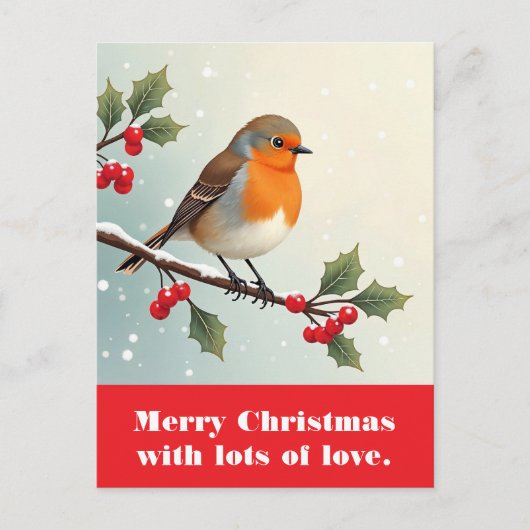愛たっぷりのメリークリスマス。 ポストカード (正面)