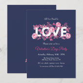 愛だけがあなたに必要なバレンタインデーの招待状 招待状 (正面/裏面)