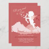 愛だけがあなたに必要 バレンタイン招待状 招待状 (正面/裏面)