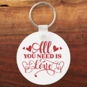 愛だけが必要 タイポグラフィ キーチェーン (正面)
