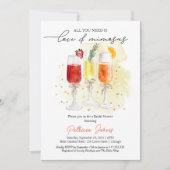 愛だけが必要～ミモザ ブライダルシャワー 招待状 (正面)