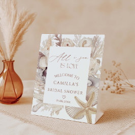 愛だけが海に見える ブライダルシャワーの歓迎 台座サイン