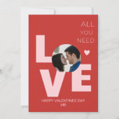 愛だけで十分 レッド ピンク ロマンス バレンタインズ シーズンカード (正面)