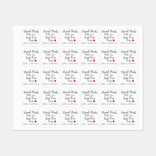 愛だけで手作りパーソナライズされた ラベル (シート)