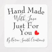 愛だけで手作りパーソナライズされた ラベル (デザイン2)