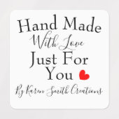 愛だけで手作りパーソナライズされた ラベル (デザイン1)