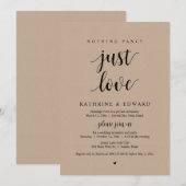 愛だけをシンプルに。黒。ふたりだけの結婚式 招待状 (正面/裏面)