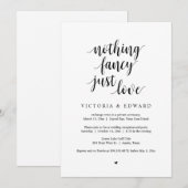 愛だけをシンプルに 黒, 秘密の結婚パーティー 招待状 (正面/裏面)