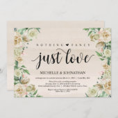 愛だけを添えて、駆け落ち式の招待状カード 招待状 (正面/裏面)