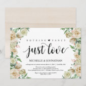 愛だけを添えて、駆け落ち式招待状カード 招待状 (正面/裏面)