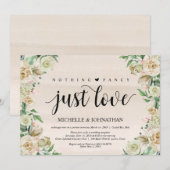 愛だけを誓う、ふたりの特別な時間　結婚式　招待状 招待状 (正面/裏面)