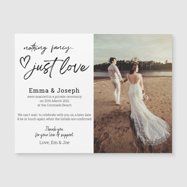 「愛だけファンシーのものは何もない」、モダンフォトマグネット (正面)