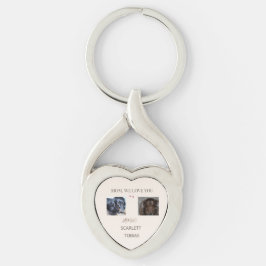 愛でいっぱいのハートをママに捧げる2匹のわんこ キーホルダー