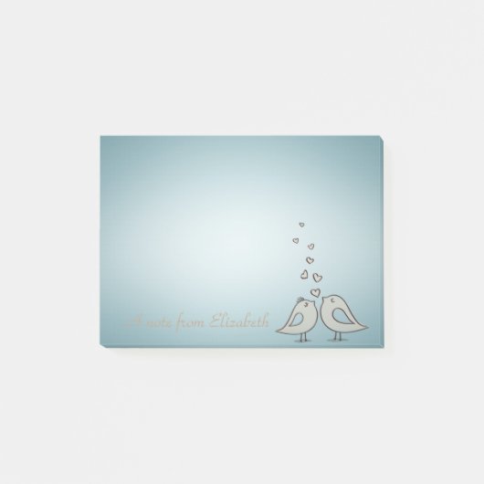 愛でかわいいかわいい鳥パーソナライズされた- ポストイット (正面)