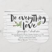 愛ですべてを行って ブライダル 招待状 (正面/裏面)