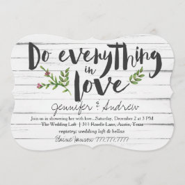 愛ですべてを行って ブライダル 招待状