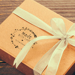 愛でつくられた手描き野花リース ラバースタンプ