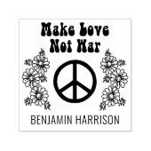 愛ではなく戦争の平和サインデイジー花の名前 セルフインキングスタンプ (デザイン)