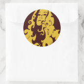 愛ではなく戦争ヒッピー女の子にする ラウンドシール (バッグ)