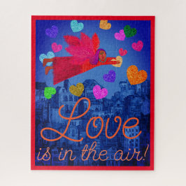 愛でエアエンジェルとハートバレンタイン ジグソーパズル