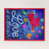 愛でエアエンジェルとハートバレンタイン ジグソーパズル (横)