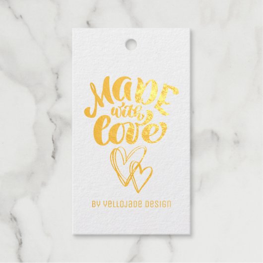 愛でエレガント作るカスタマイズ可能な書道 ギフトタグ (正面)