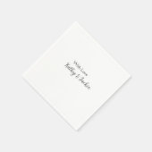 愛でカップルの名前結婚のシンプルミニマル スタンダードカクテルナプキン (角)