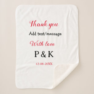 愛でカップル名感謝してい字を追加する シェルパブランケット