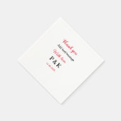 愛でカップル名感謝してい字を追加する スタンダードカクテルナプキン (角)